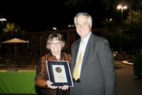 JoAnn Stromberg presents Tom Forsythe with the SMTA Corporate Award